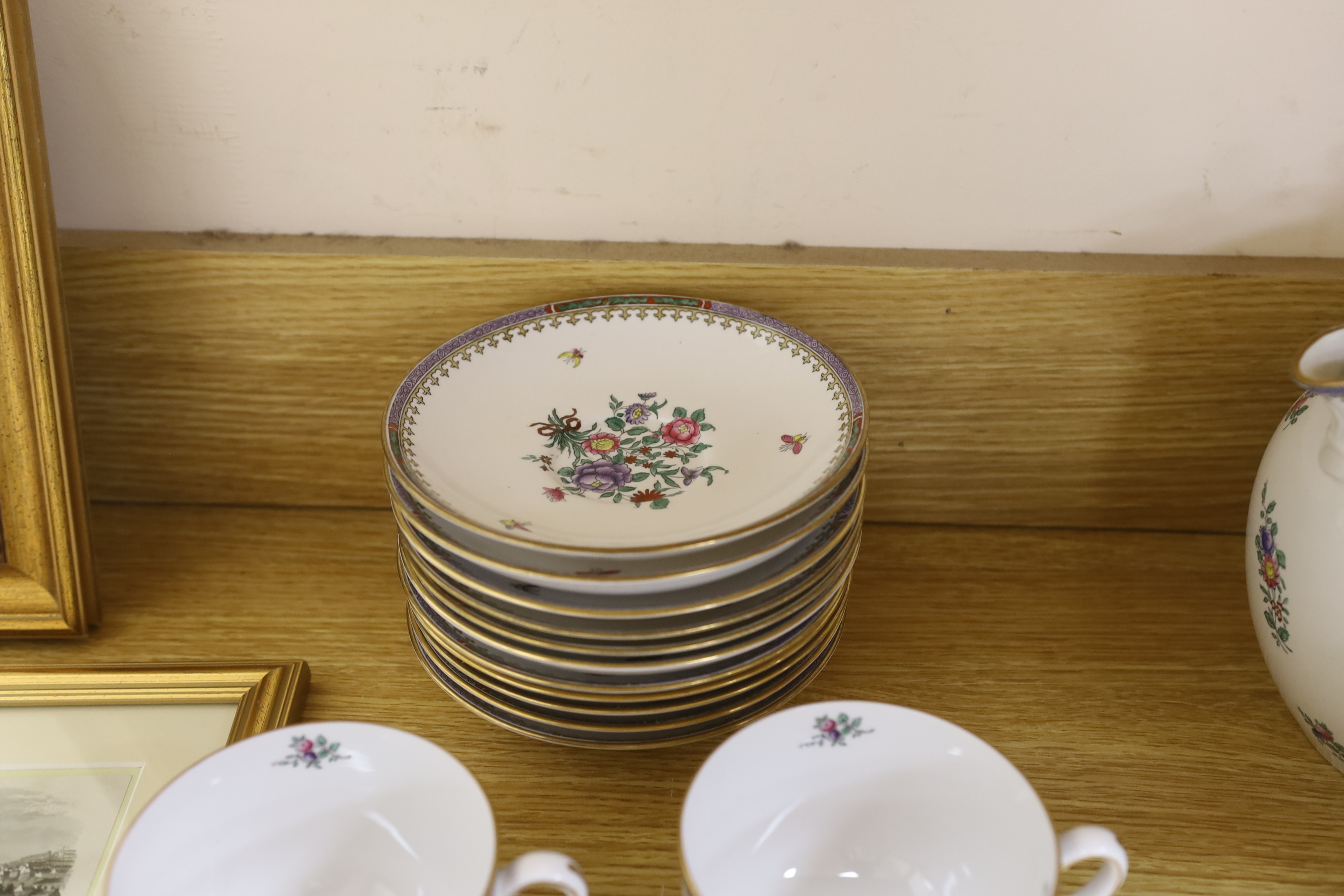 A T. Goode & Co. Spode floral painted service